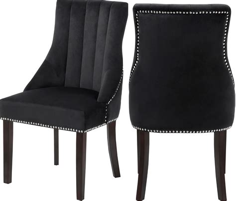 The classic simplicity of a rocking chair, the compact convenience of a folding chair, the luxurious comfort of a chaise lounge, the snoozeability of a a gray accent chair or a black accent chair is one way to add an accent to that room. Oxford Black Velvet Dining Chair, Set of 2-Color:Black ...