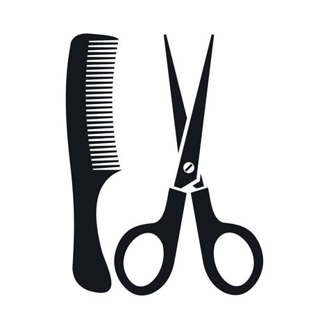 Scissors And Comb Icon Simple Style 14391289 Vector Art At Vecteezy