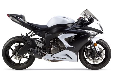 Kawasaki zx6r 636 2014 чумовой выхлоп two brothers black series slip on exhaust carbon fiber. 2013 Kawasaki Ninja 636 Receives Two Brothers Carbon ...