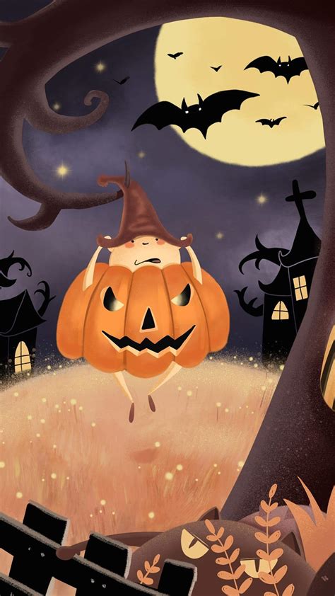 26 Cute Halloween Phone Wallpapers - IdeasDonuts