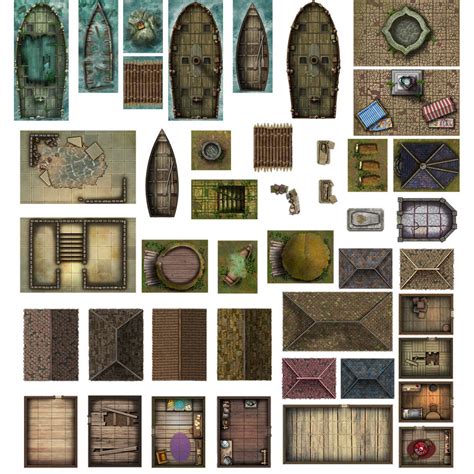 Buy Box Of Adventure Rpg Maps And Tokens 2 Coast Of Dread