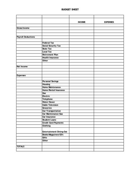 11 Monthly Bill Worksheet