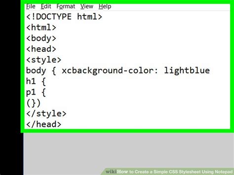 How To Create A Simple Css Stylesheet Using Notepad