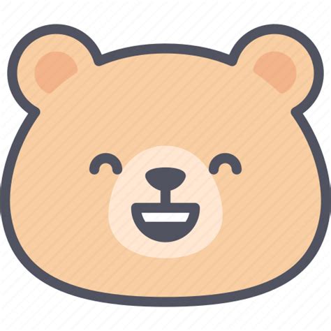 Laughing Teddy Bear Emoji Emotion Expression Feeling Icon
