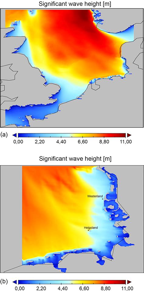A B Significant Wave Height M In The North Sea A And The German