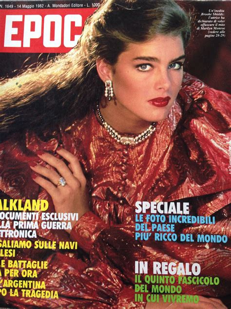 Brooke Shields Covers Epoca Italy May 14 1982 Photo By Jean Daniel