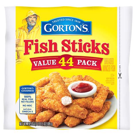 Gortons Value Pack Fish Sticks 44 Count 245 Oz Seafood Meals