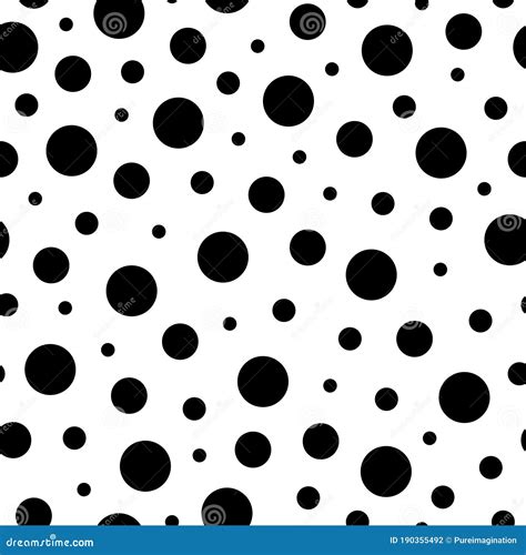 Seamless Pattern With Polka Dot Vector Stock Vector Illustration Of