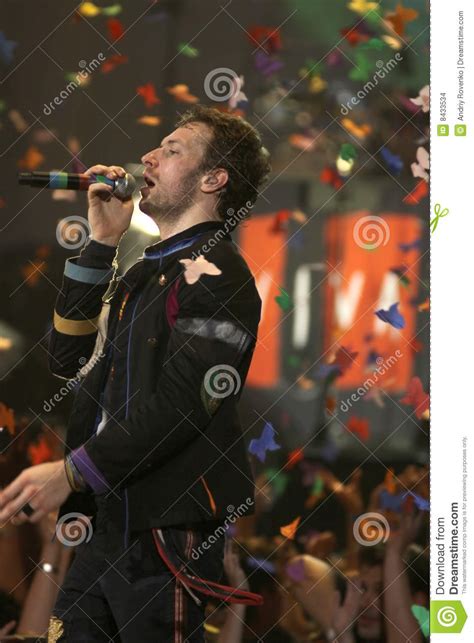 Chris Martin From Rock Band Coldplay Editorial Stock Image Image Of