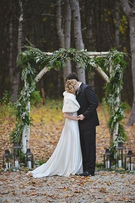 18 Whimsical Winter Wedding Arches And Backdrops In 2021 Branch Arch
