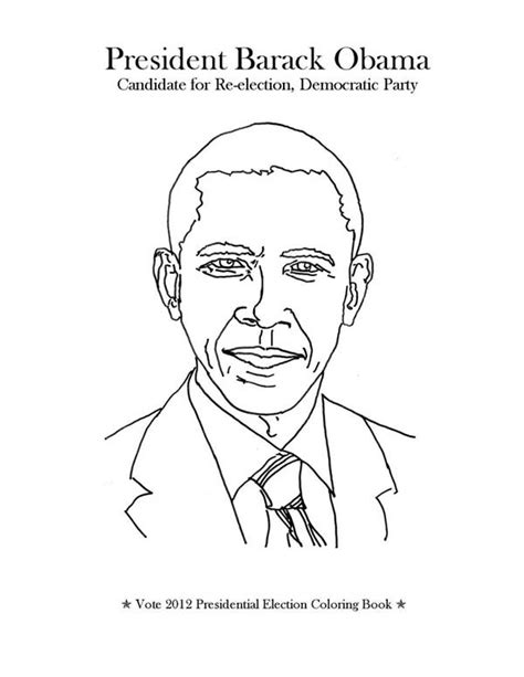 2012 Presidential Election Poster Of Barack Obama Coloring