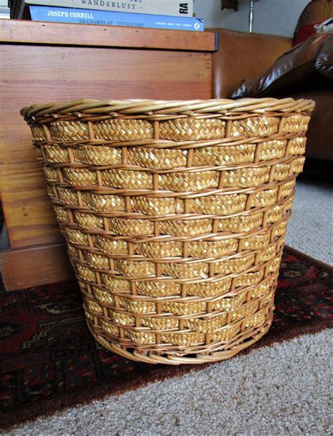 Vintage WICKER Waste Paper Basket LARGE Woven Waste Basket | Etsy | Vintage wicker, Waste paper