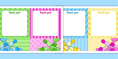 5th Birthday Party Thank You Notes Teacher Made Twinkl