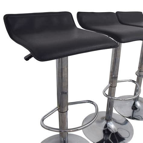 88% OFF - Target Target Black Adjustable Bar Stools / Chairs