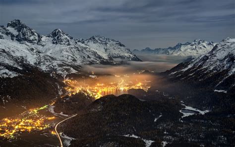 Nature Landscape Valley Switzerland Mountain Mist Forest Lights