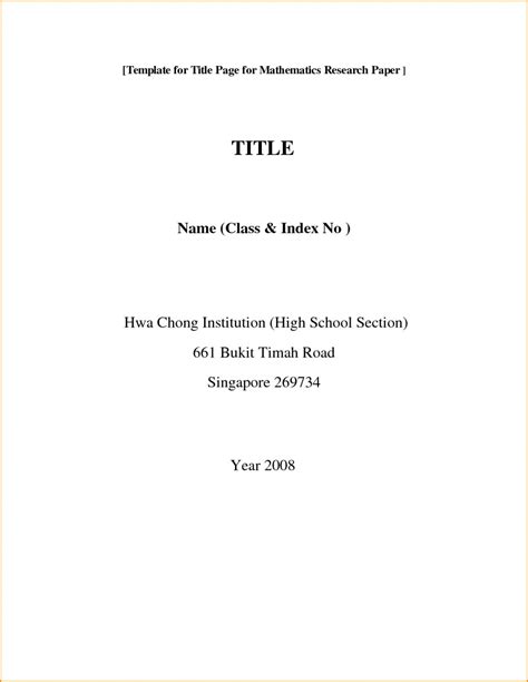 006 Essay Cover Page Template Lab Report Title 282153 ~ Thatsnotus