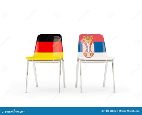 Germany Vs. Serbia Soccer Match - Soccer Balls In Germanys And Serbias