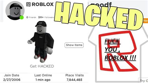 Roblox Got Hacked Official Account Inappropriate T Shirts Youtube