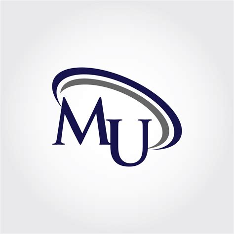 Monogram Mu Logo Design By Vectorseller Thehungryjpeg