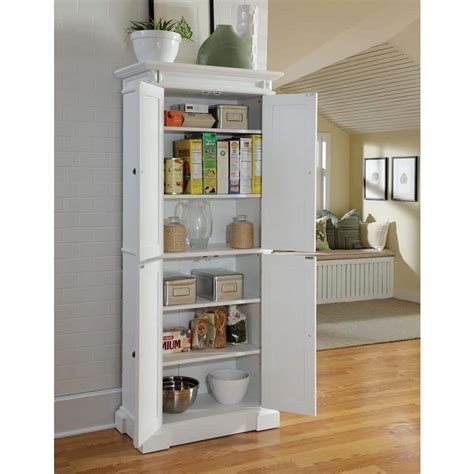Home Styles Americana Pantry In White 5004 692 The Home Depot