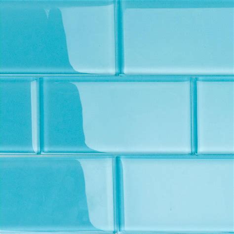 Ivy Hill Tile Contempo Turquoise 3 In X 6 In X 8 Mm Polished Glass