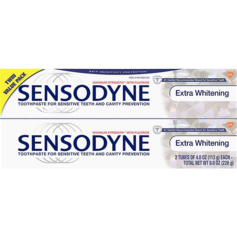 Sensodyne Toothpaste Extra Whitening Twin Value Pack