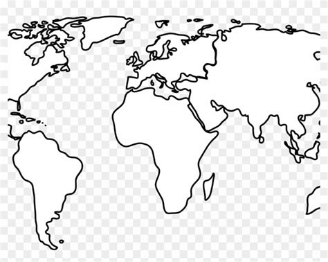 World Map White Outline