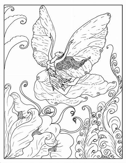 Coloring Pages Fantasy Fairy Printable