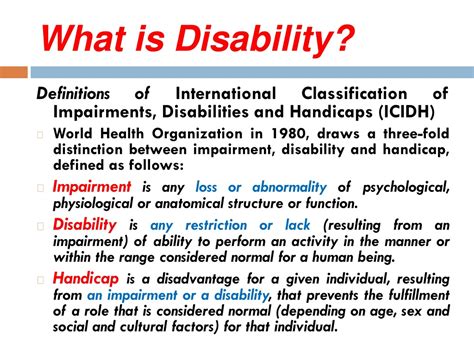 Ppt The Basic Concept Of Disability Powerpoint Presentation Free