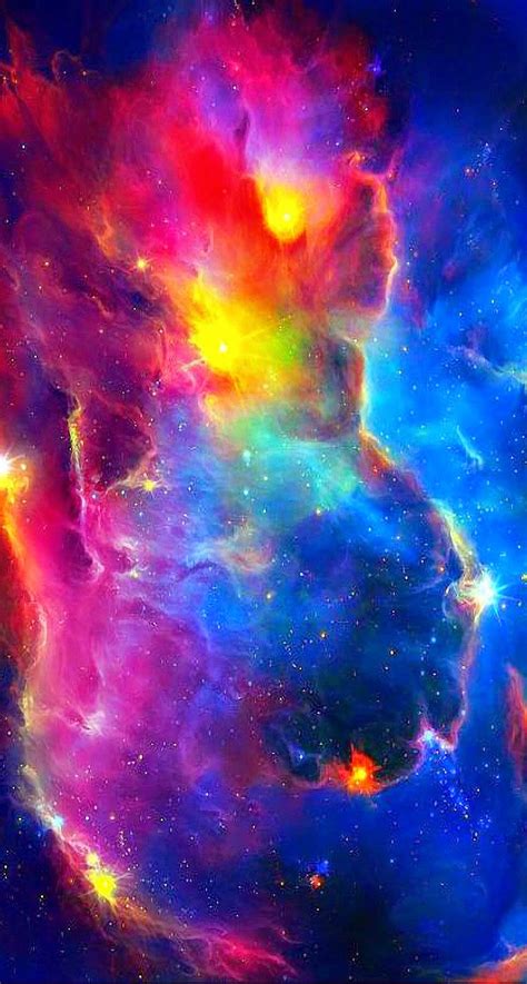 Free Download Colorful Space Nebula Stars Iphone 6 Plus Hd Wallpaper