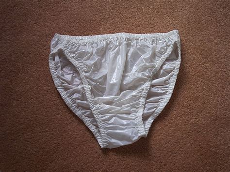 unisexe blanc en plastique pvc haute jambe bikini pantalons knickers ru s vers le haut à 37