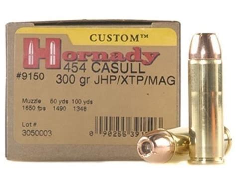 Hornady Custom Ammunition 454 Casull 300 Grain Xtp Jacketed Hollow