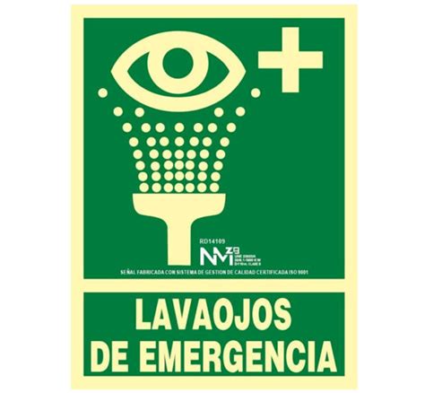 Señal Lavaojos De Emergencia Pvc Clase B 224x300 Mm Rotuvall