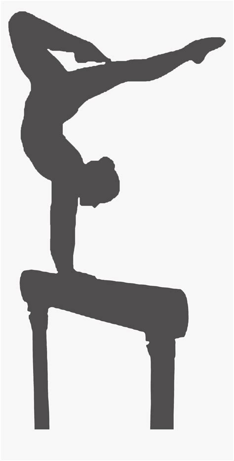 Artistic Gymnastics Silhouette Split Clip Art Balance Beam Gymnastics