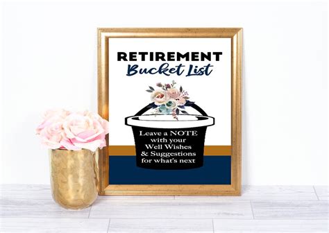 Retirement Sign Retirement Bucket List Sign Retirement Etsy