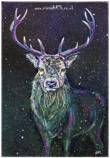Spirit Animals The Deer Fine Art Acrylic Acrylic Painting On Paper