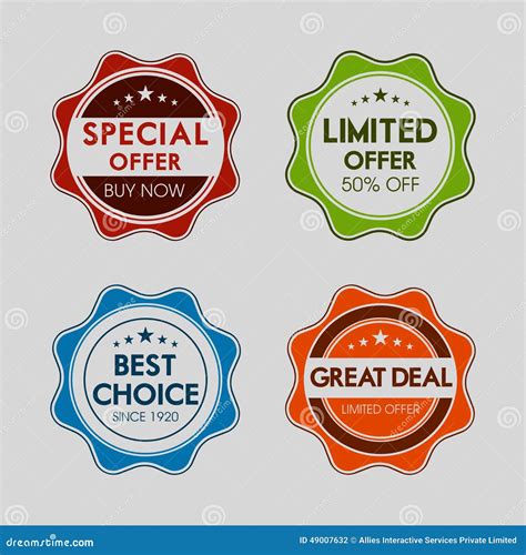Badge Label And Sticker For Special Offer Stock Illustration