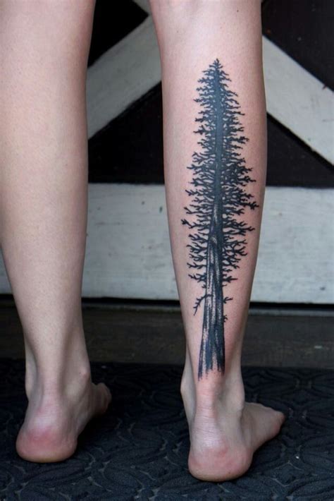 Leg Tree Trendy Tattoos Back Of Leg Tattoos Forest Tattoos