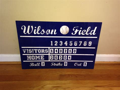 16x24 Aluminum Vintage Baseball Scoreboard By Theredwagondesigns 150