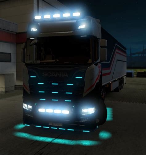 10000 K Lights And Flare For All Trucks V17 By Alexd 136x Ets2