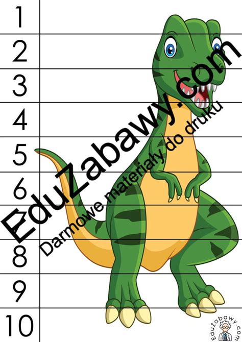 Dzie Dinozaura Puzzle Element W Karty Pracy Dla Dzieci Przedszkolak W