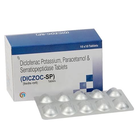 Diclofenac Sodium Paracetamol Serratiopeptidase Tablets At Rs Box Diclofenac Potassium