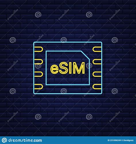 Esim Embedded Sim Card Icon Symbol Concept New Chip Mobile Cellular