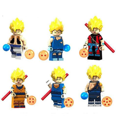 Lego ninjago stormbringer set #70652. Dragon Ball Z Super Saiyan Goku Vegeta Minifigures Lego ...