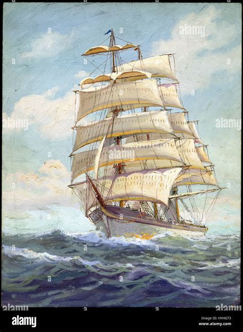 Old Sail Ship Painting High Resolution Stock Photography And Images Alamy