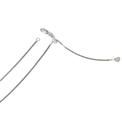 Leslies 14k White Gold Adjustable Box Chain 3181 Top 10 Jewelry