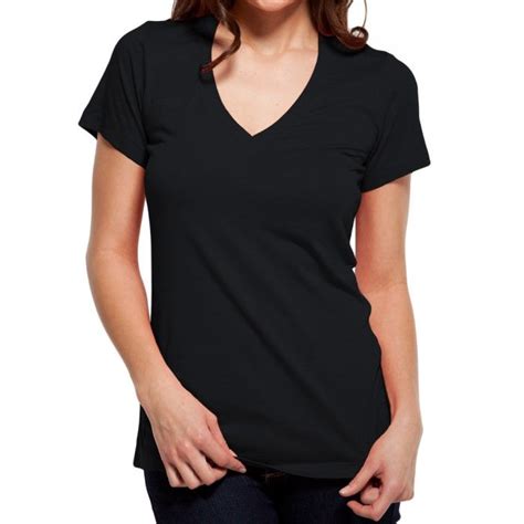 Women's v neck short sleeve t shirts with pocket drop tail hem relaxed fit tees. women's black v-neck - Google Search | Bamboo t shirts ...