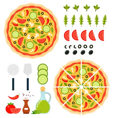 Veggie Pizza Illustrations Royalty Free Vector Graphics And Clip Art