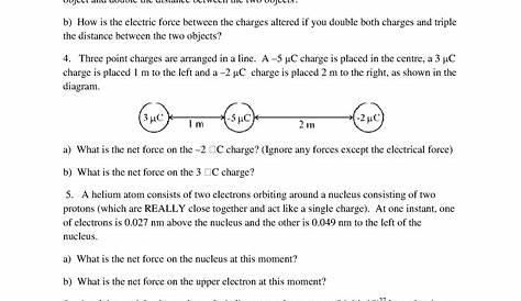 electricity and magnetism worksheet answer key