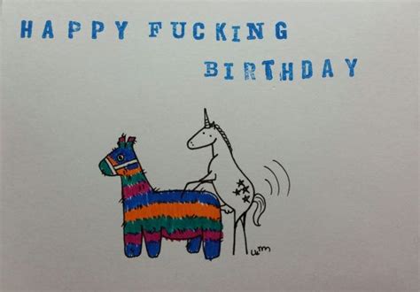 Tiny Vulgar Unicorn Birthday Card Pinata By Tinyvulgarunicorn Unicorn